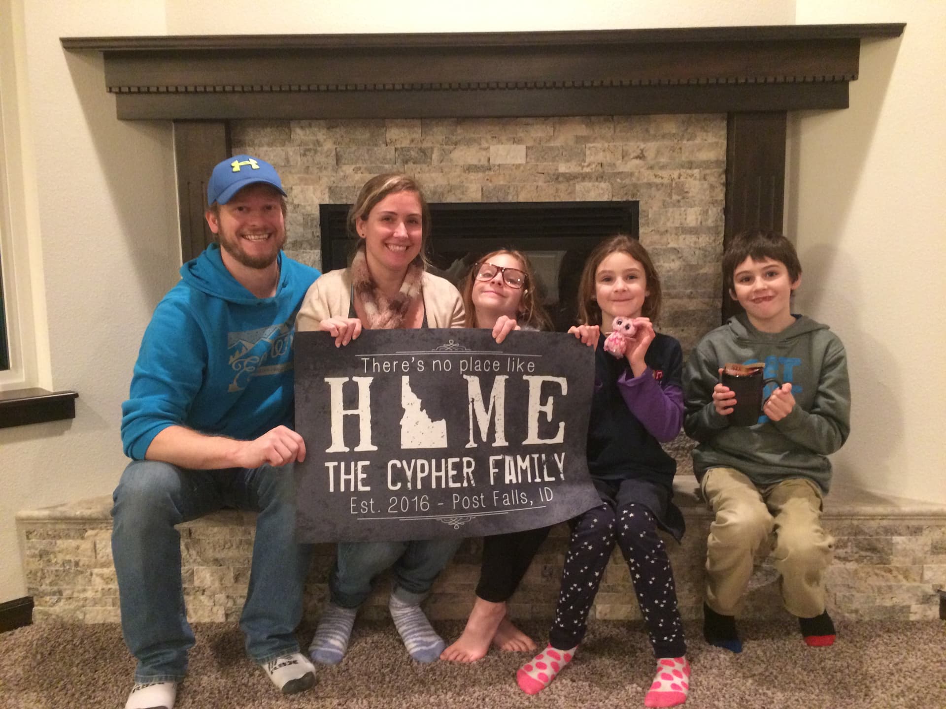 The Cypher family settling into their home in Post Falls, Idaho