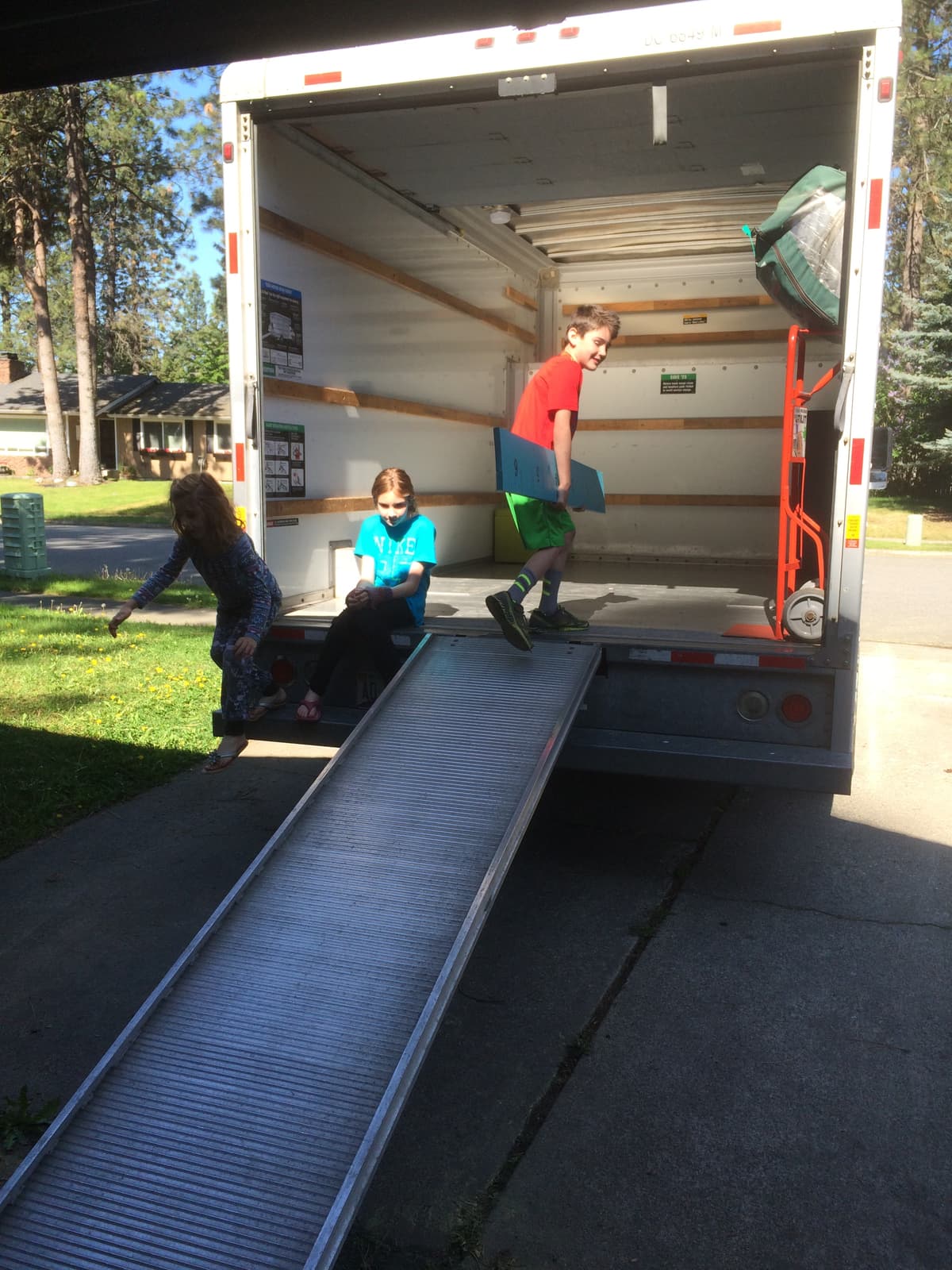 Our kids helping on moving day